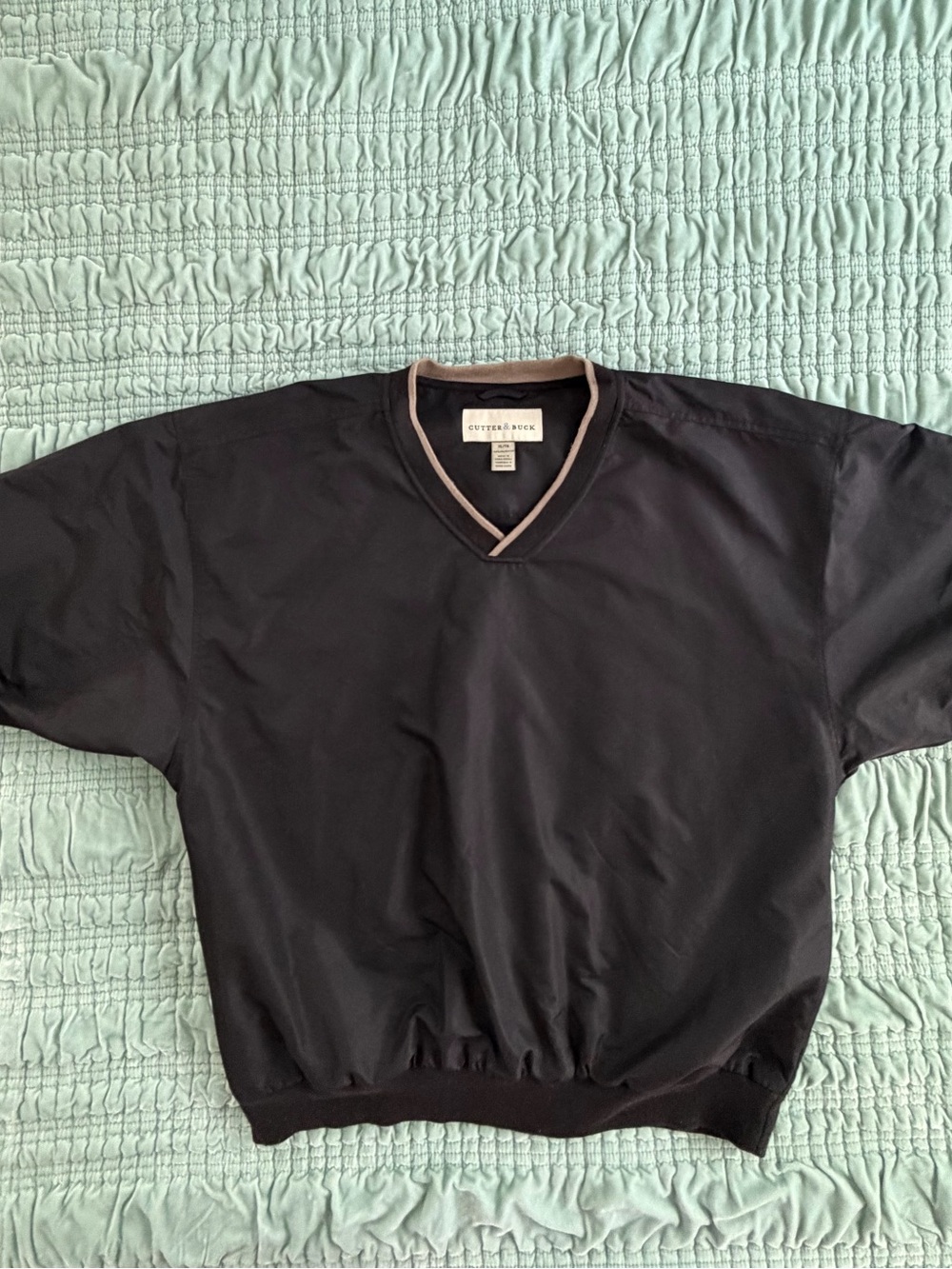Cutter & Buck Black Windbreaker Pullover-XL